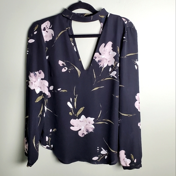 Dynamite Black Printed Blouse Size Small - Picture 1 of 7